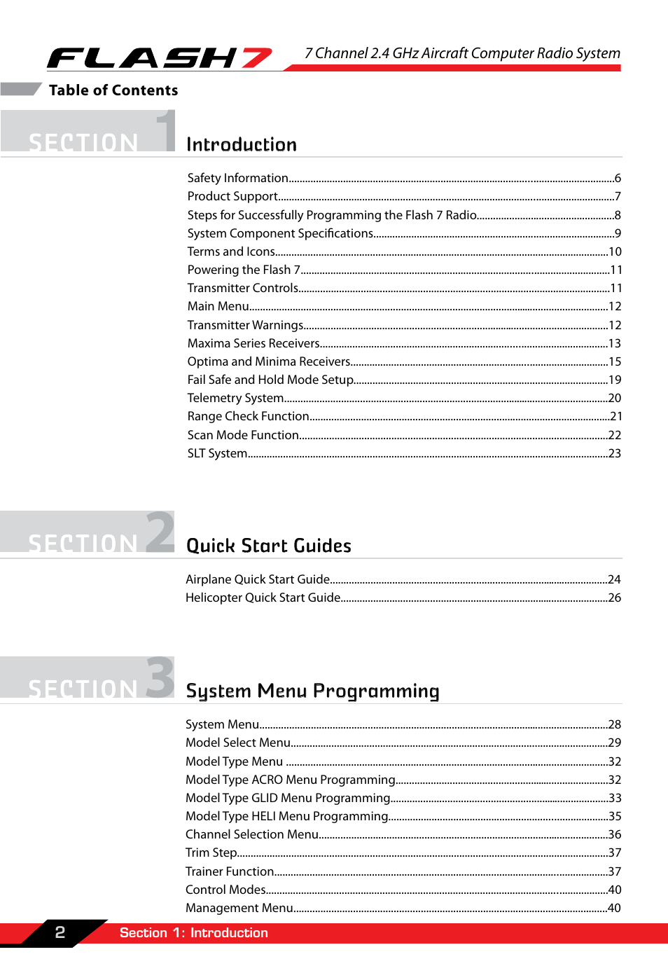 HITEC Flash 7 User Manual | Page 3 / 102