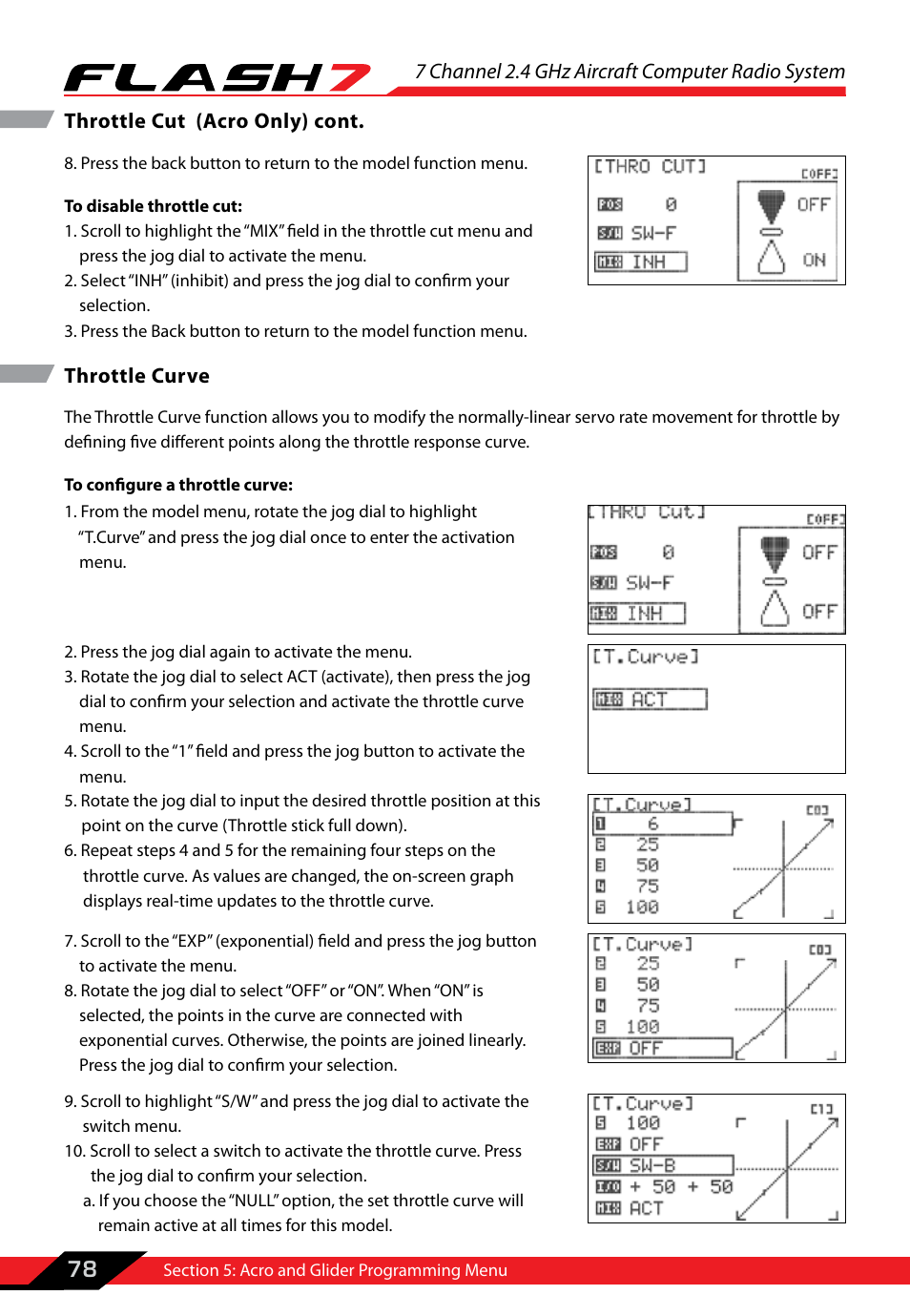Throttle curve | HITEC Flash 7 User Manual | Page 79 / 102