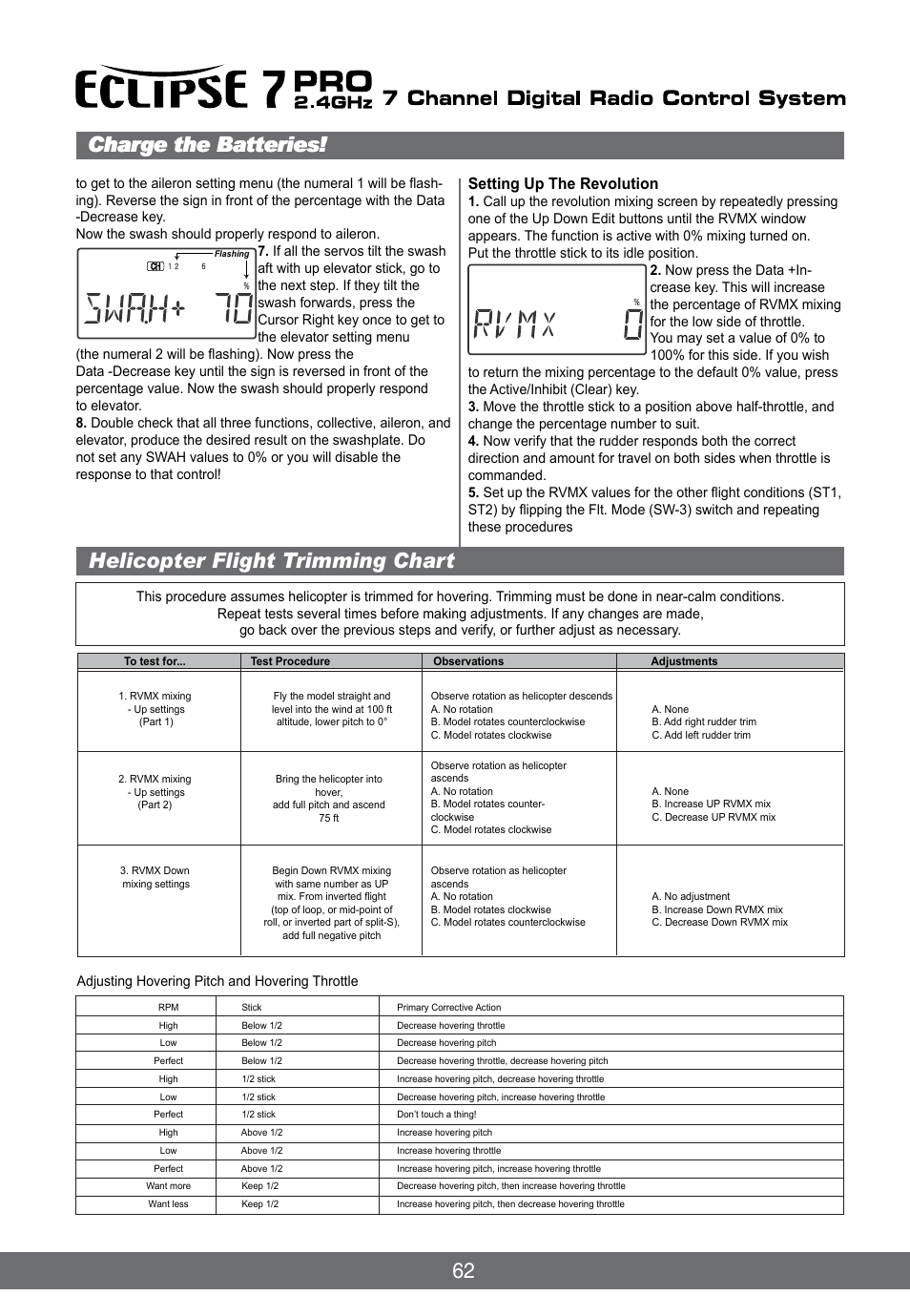 Setting up the revolution | HITEC Eclipse 7 Pro User Manual | Page 64 / 66