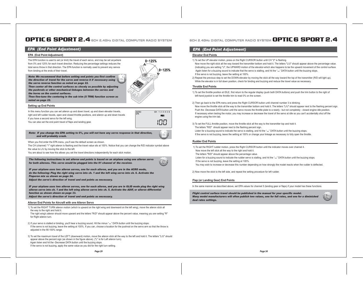 Epa (end point adjustment) | HITEC Optic 6 Sport 2.4 User Manual | Page 16 / 30