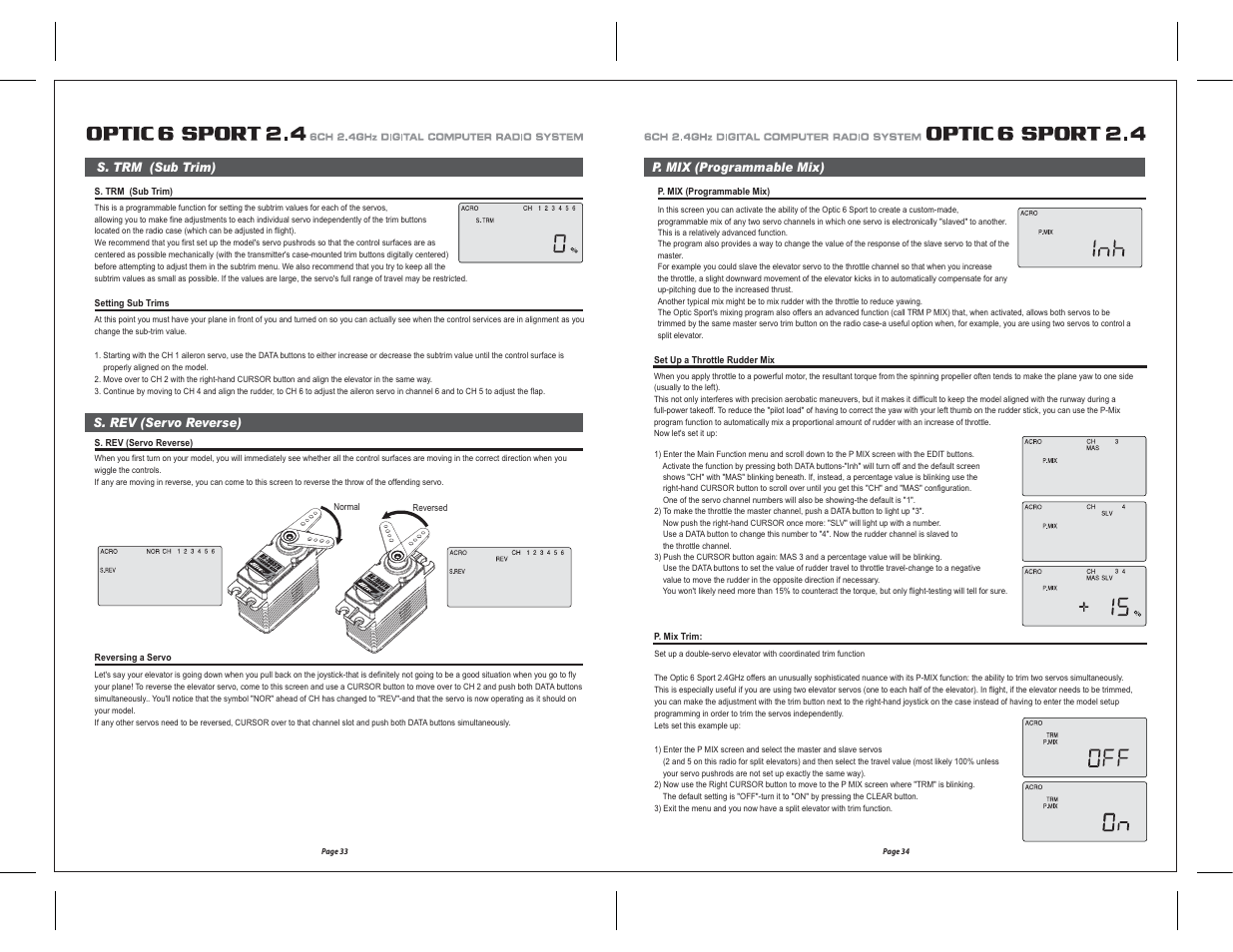 HITEC Optic 6 Sport 2.4 User Manual | Page 18 / 30