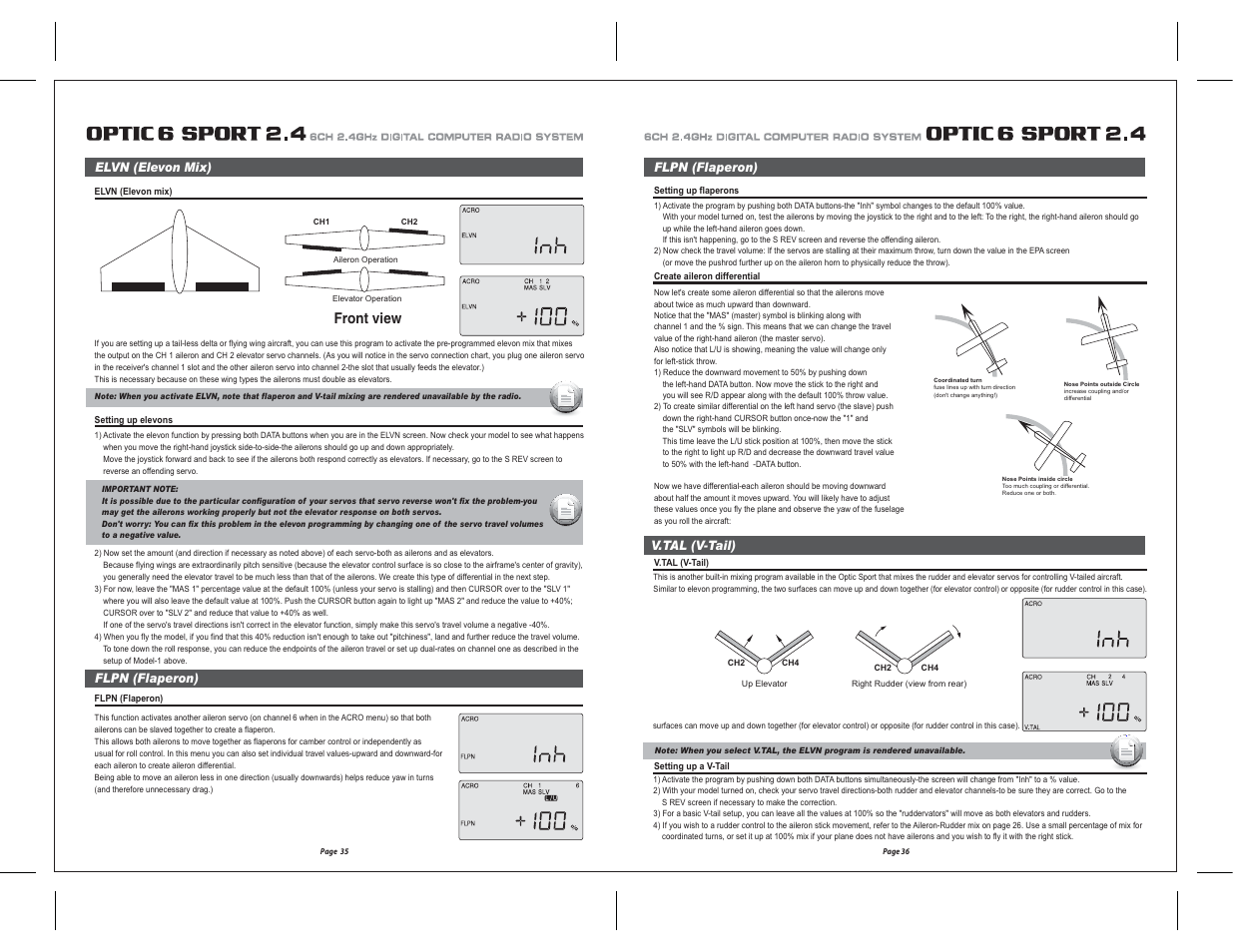 Front view | HITEC Optic 6 Sport 2.4 User Manual | Page 19 / 30