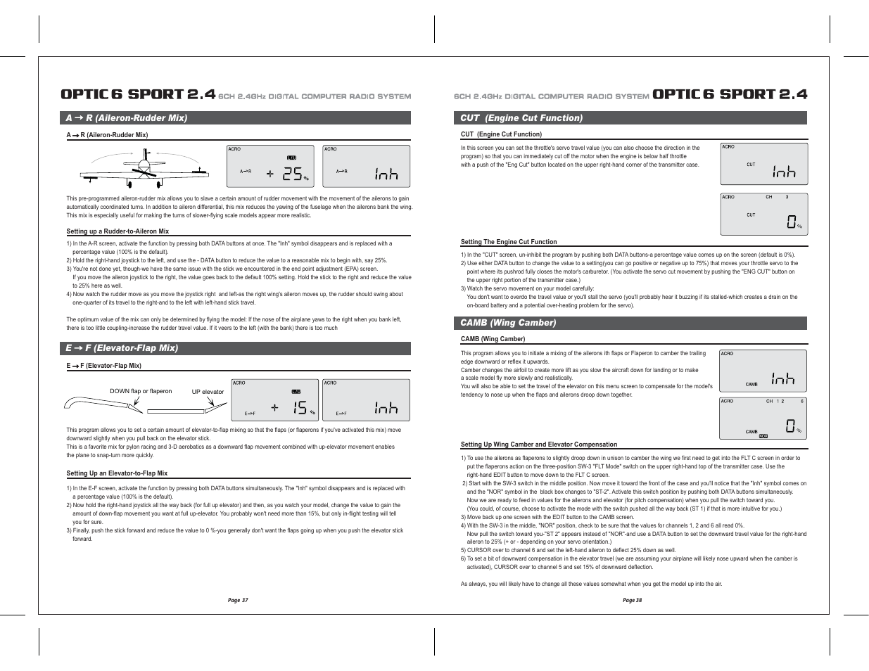 HITEC Optic 6 Sport 2.4 User Manual | Page 20 / 30