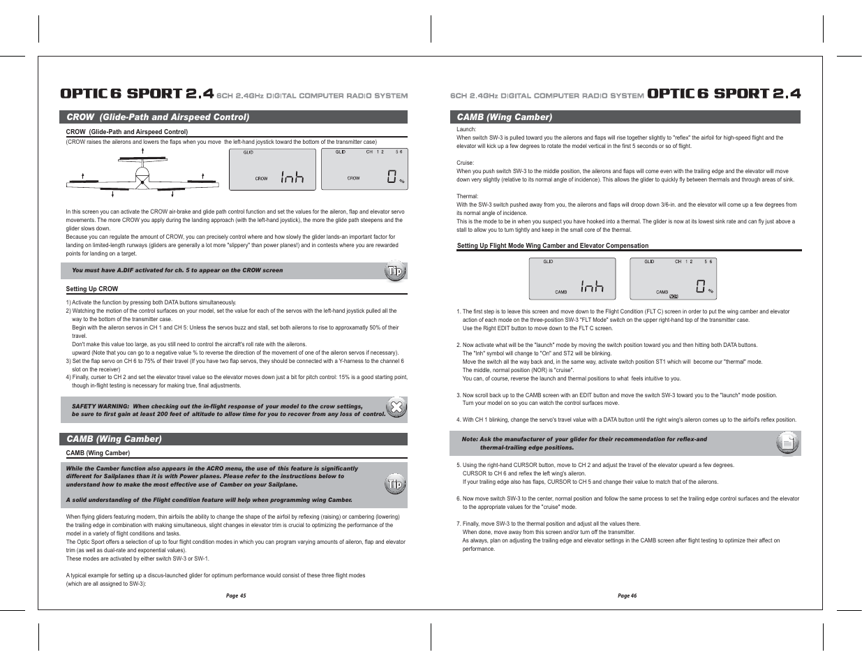 HITEC Optic 6 Sport 2.4 User Manual | Page 24 / 30