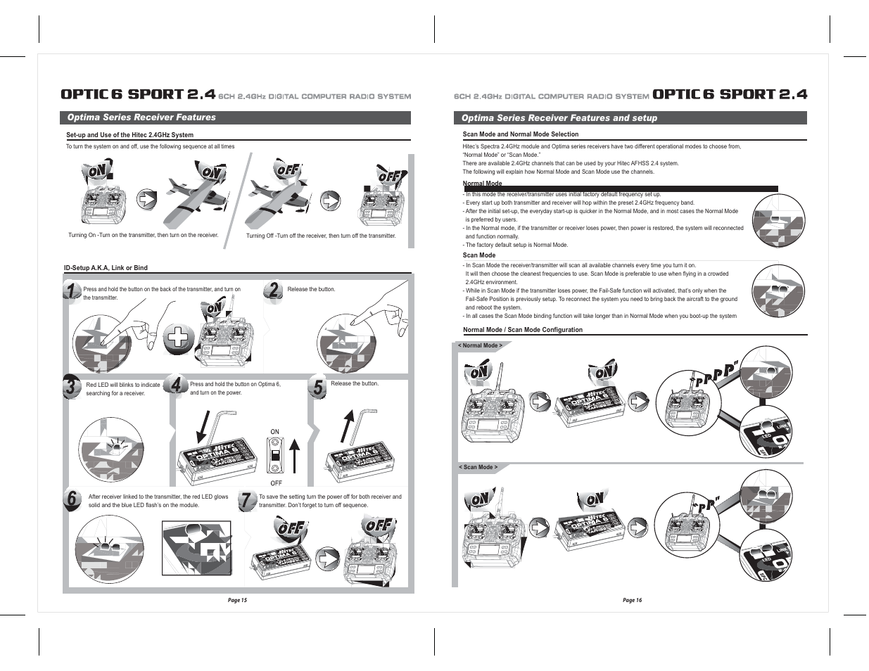 HITEC Optic 6 Sport 2.4 User Manual | Page 9 / 30