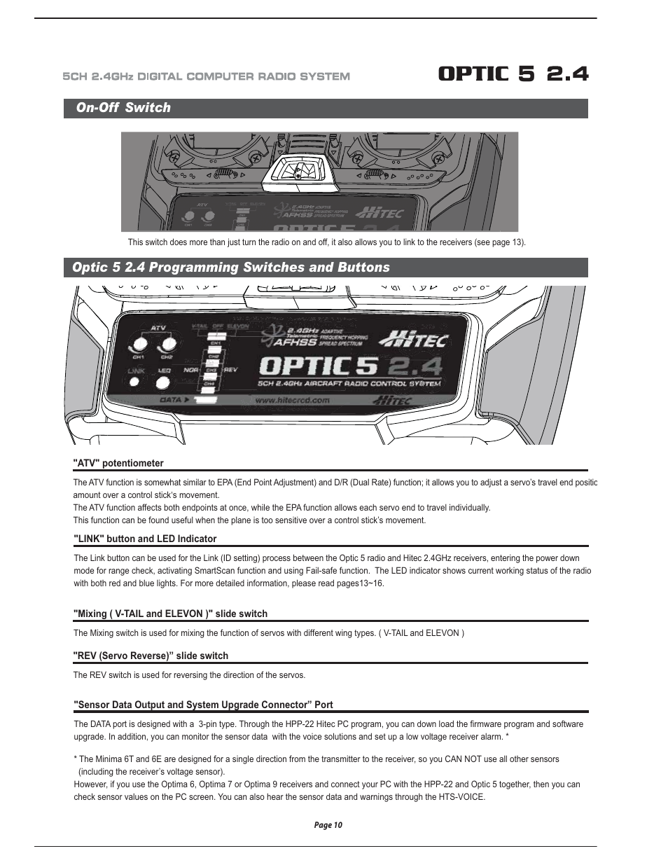 HITEC Optic 5 2.4 User Manual | Page 11 / 24