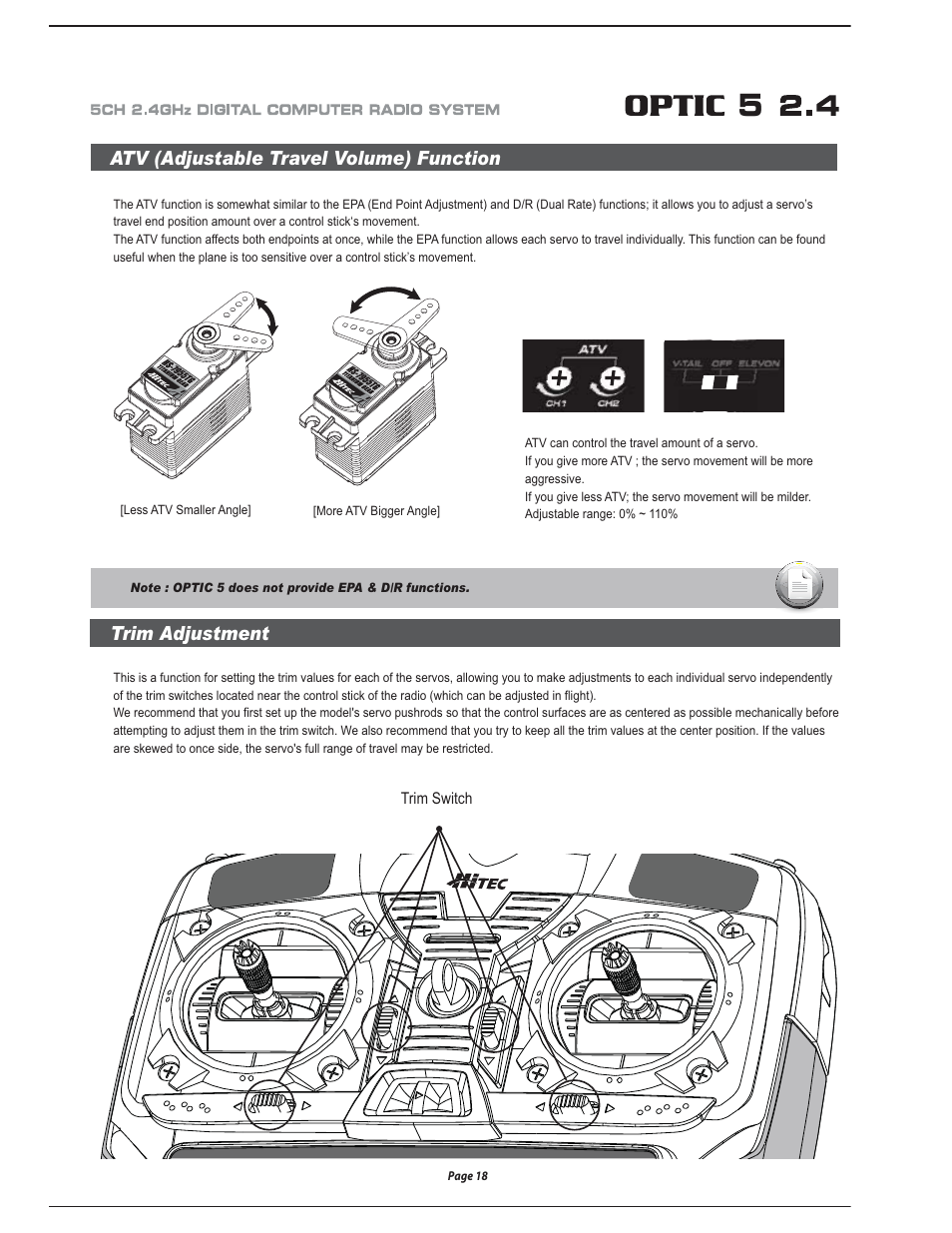 HITEC Optic 5 2.4 User Manual | Page 19 / 24