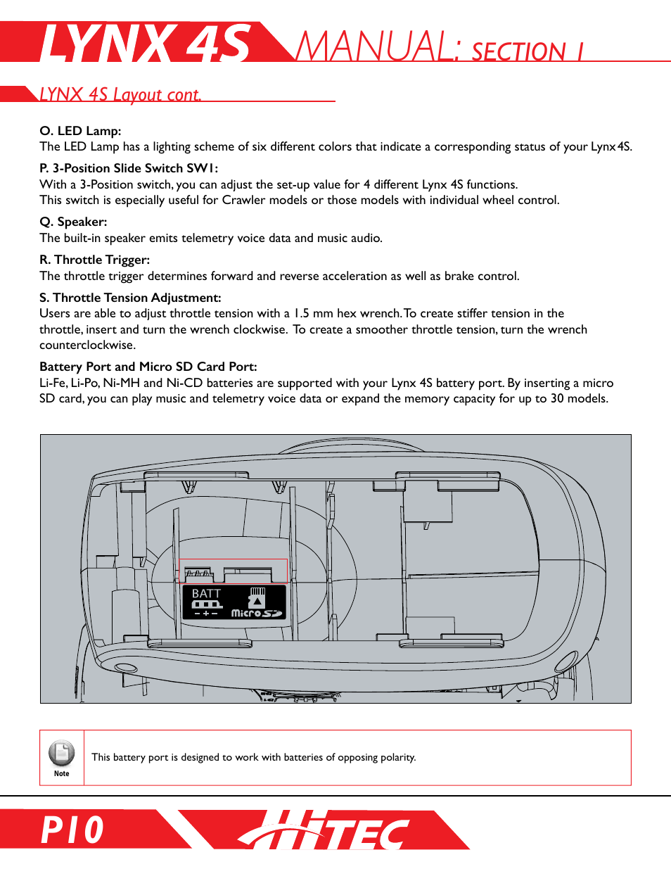 Manual | HITEC Lynx 4S User Manual | Page 10 / 56