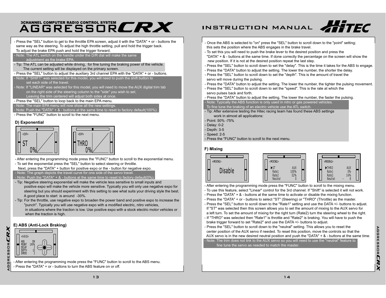Thro | HITEC Aggressor CRX User Manual | Page 7 / 8