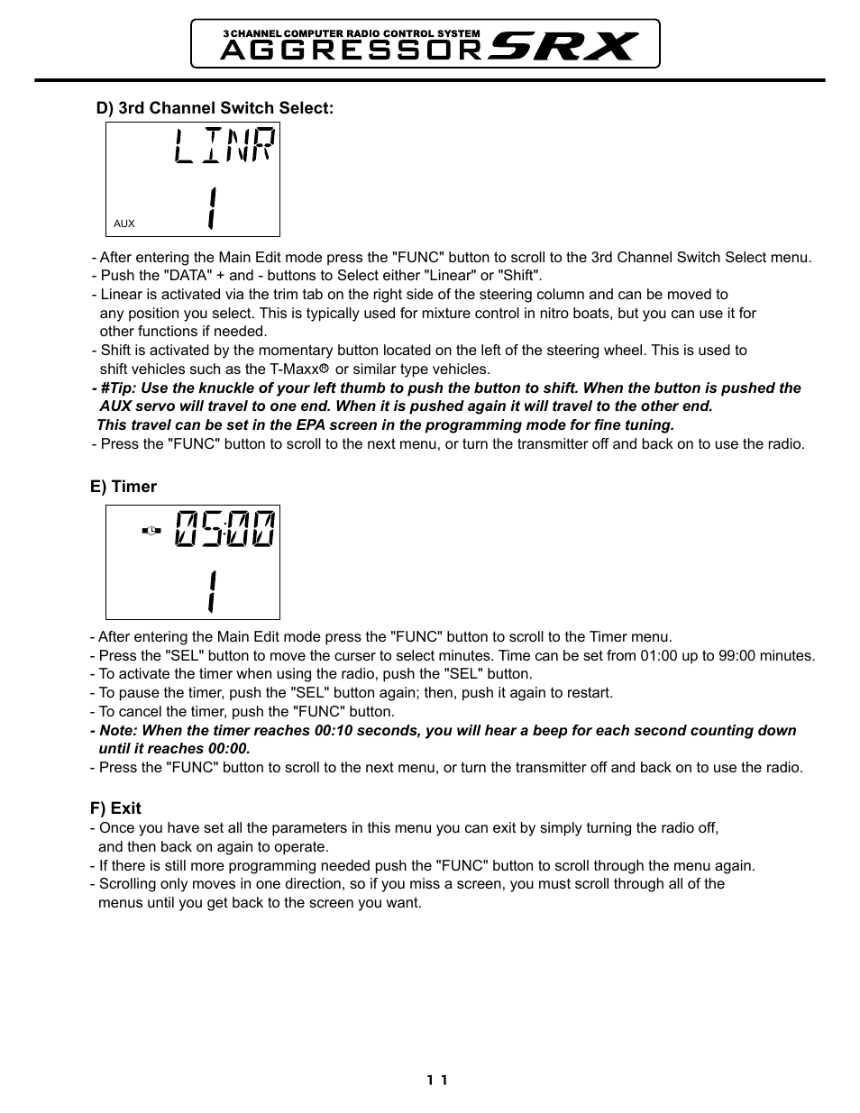 HITEC Aggressor SRX User Manual | Page 12 / 16