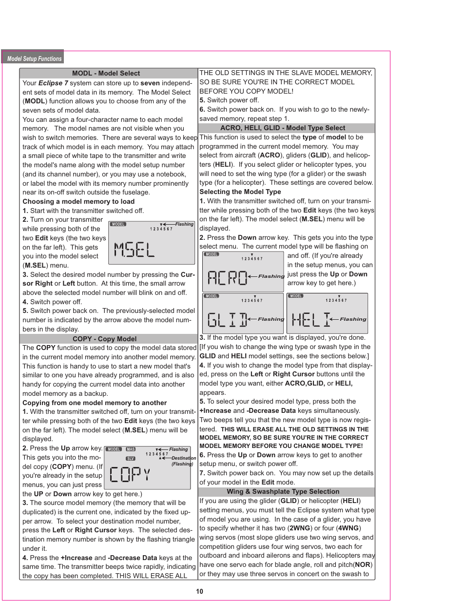 HITEC Eclipse 7 User Manual | Page 10 / 48
