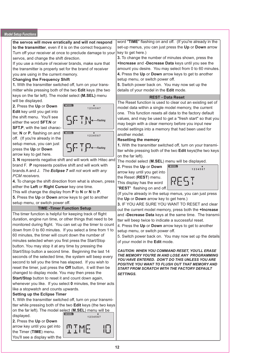 HITEC Eclipse 7 User Manual | Page 12 / 48