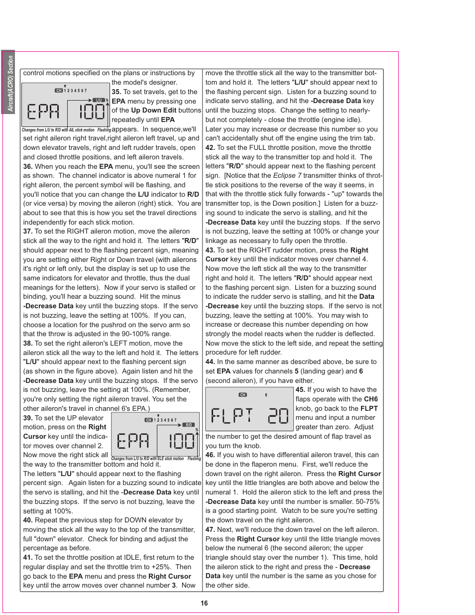 HITEC Eclipse 7 User Manual | Page 16 / 48