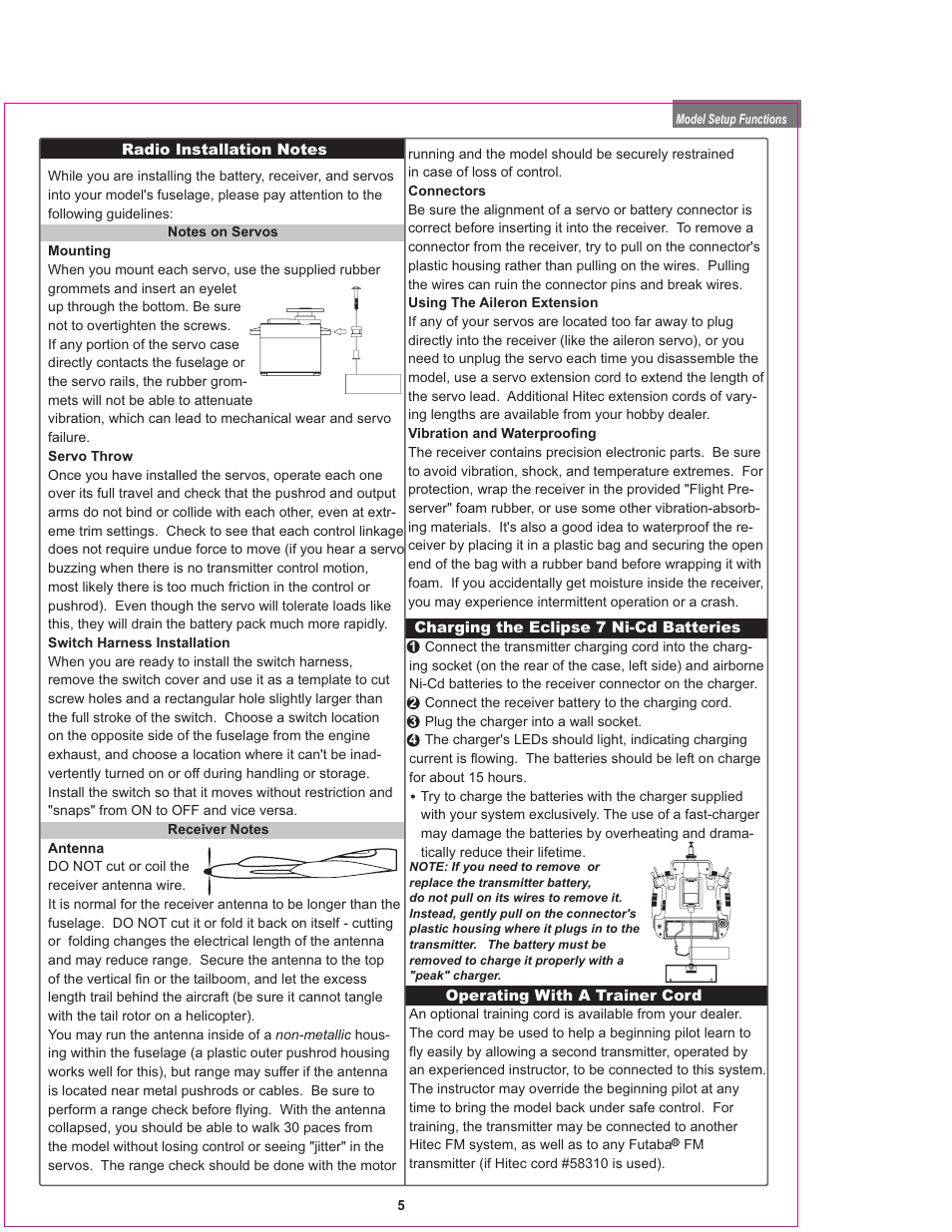HITEC Eclipse 7 User Manual | Page 5 / 48