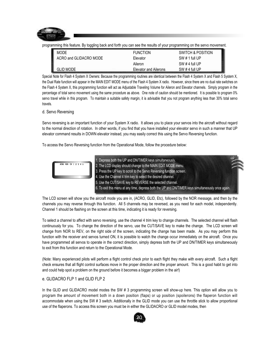 HITEC Flash 5 SX User Manual | Page 20 / 23