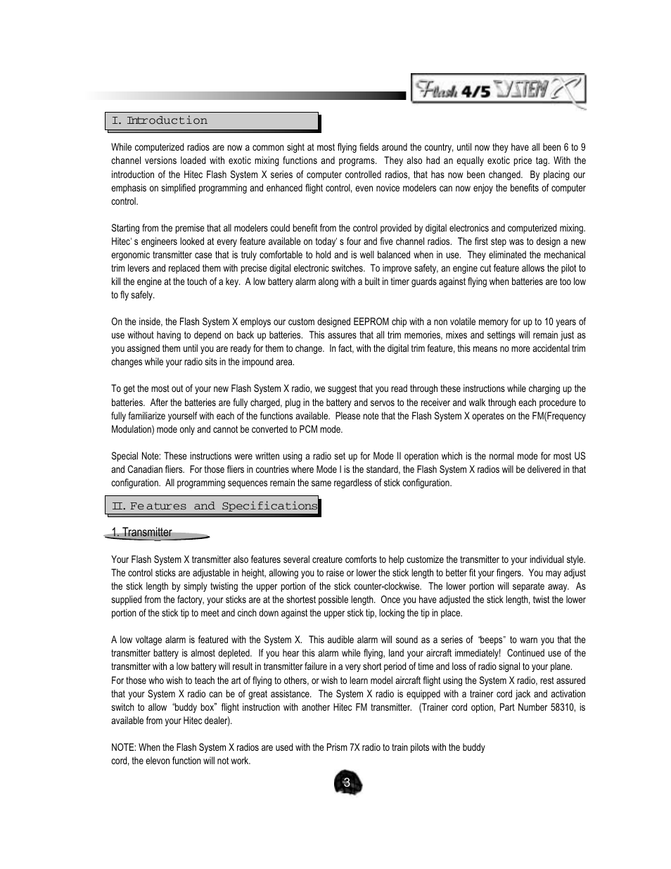 HITEC Flash 5 SX User Manual | Page 3 / 23