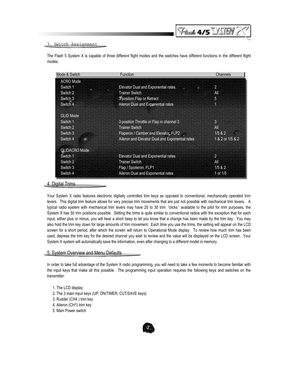 HITEC Flash 5 SX User Manual | Page 7 / 23
