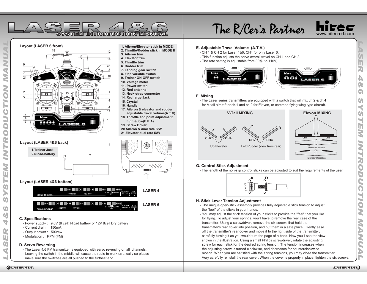 Made in philippines, Ix oo fkdu jh | HITEC Laser 6 FM User Manual | Page 3 / 4