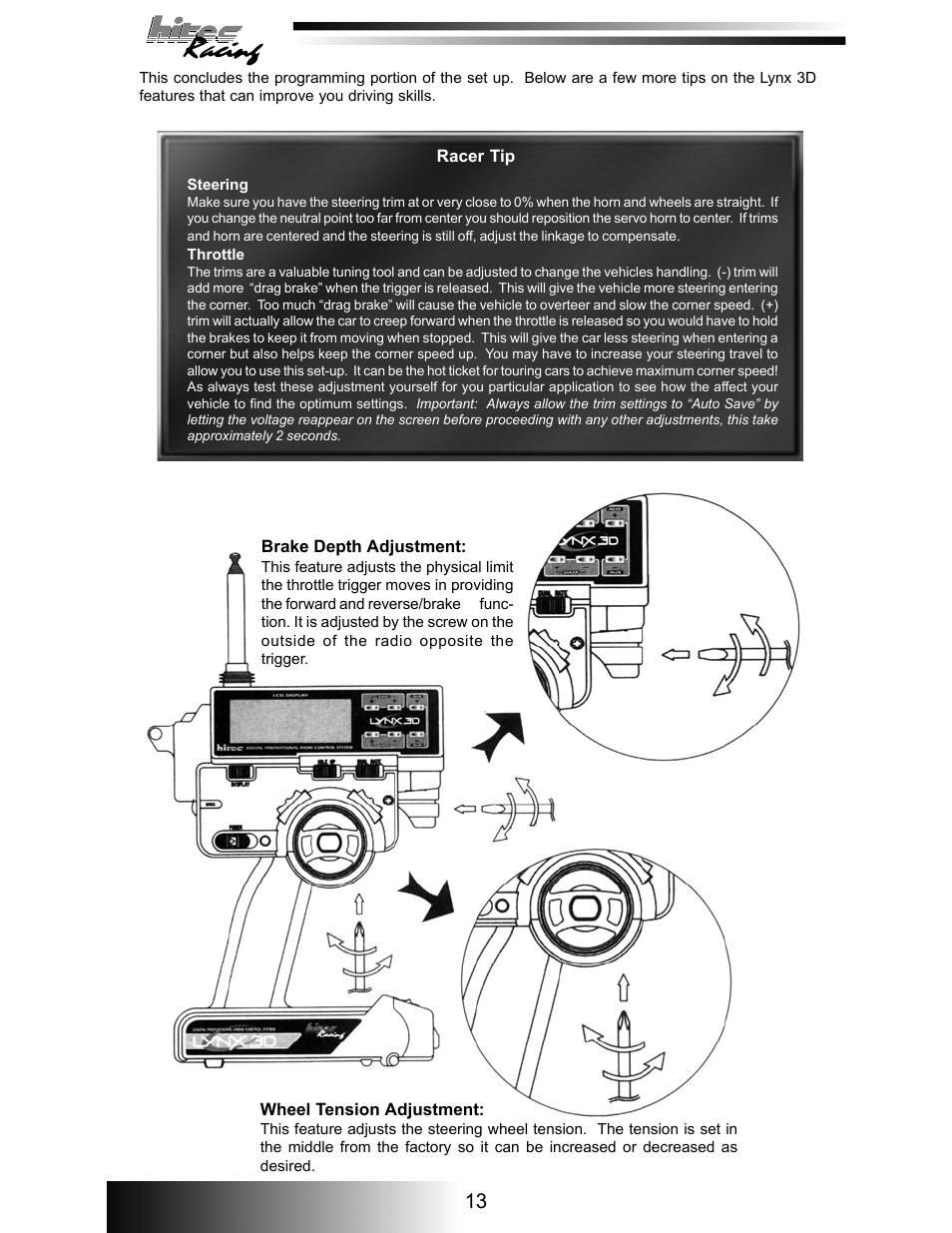 HITEC Lynx 3D User Manual | Page 14 / 16