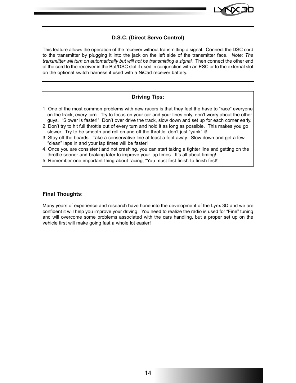 HITEC Lynx 3D User Manual | Page 15 / 16