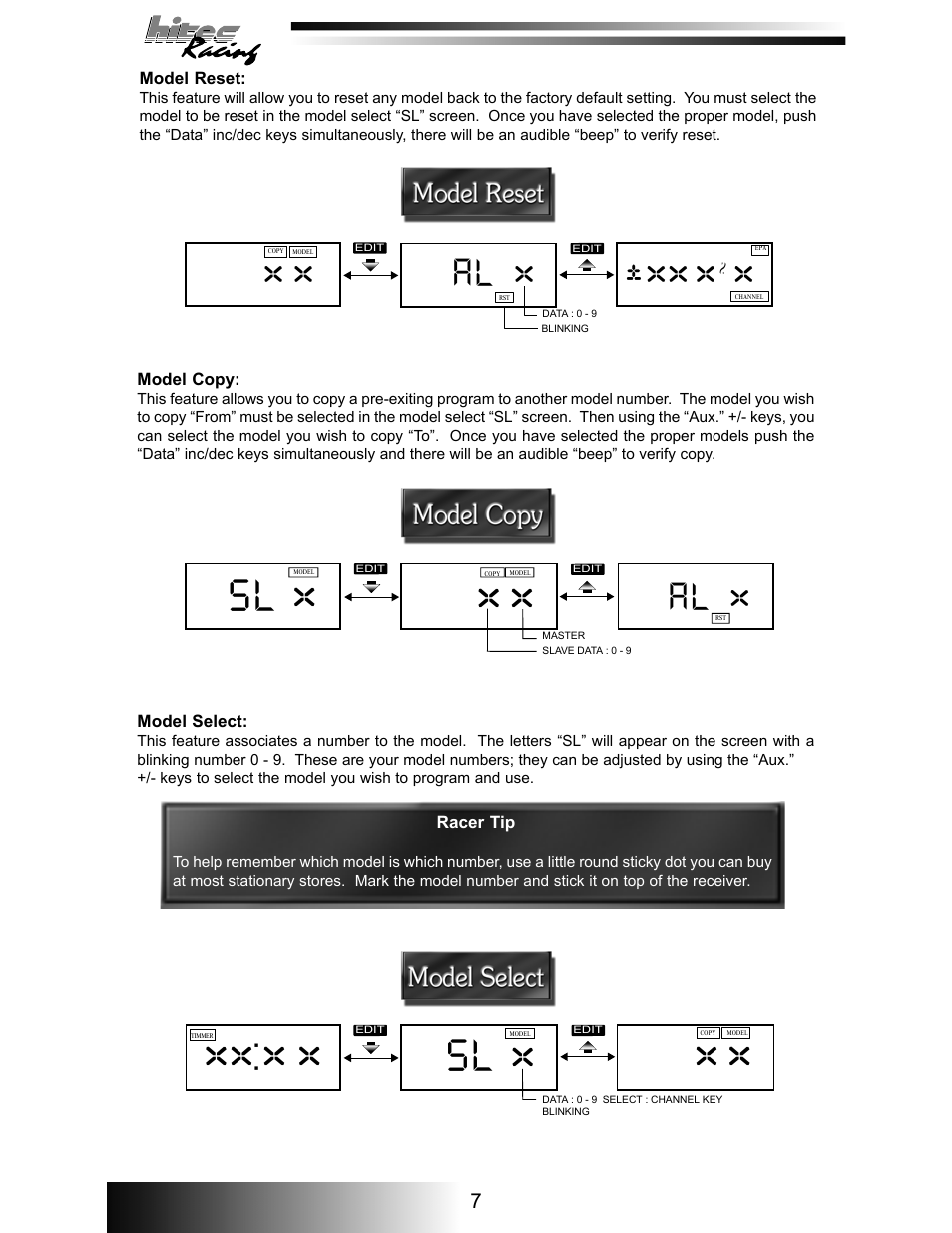 Sl x x x, Xx:x x, Sl x | X x rl x $xx x x, Rl x | HITEC Lynx 3D User Manual | Page 8 / 16