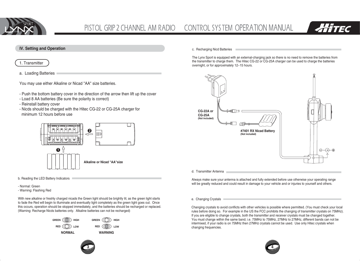 HITEC Lynx Sport User Manual | Page 3 / 6