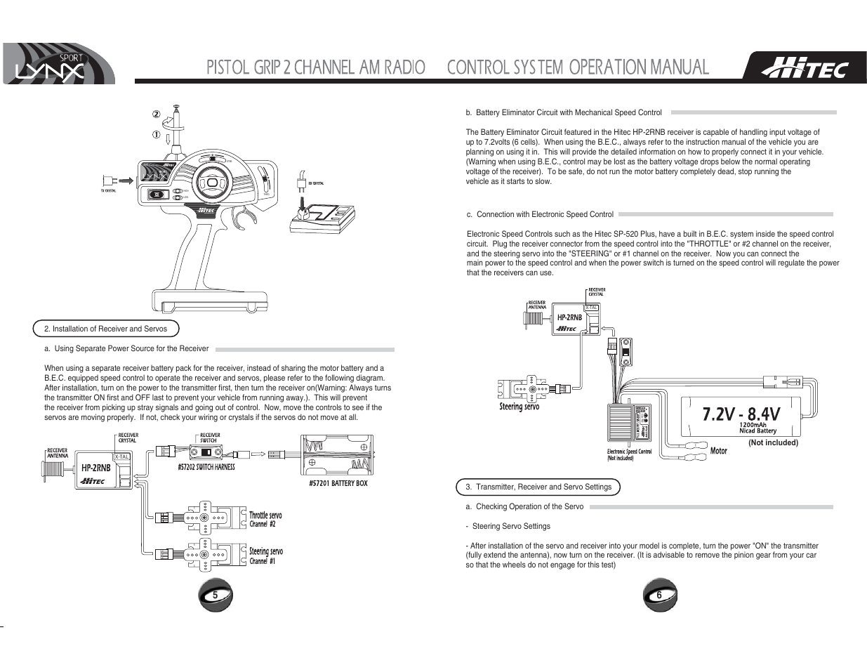 HITEC Lynx Sport User Manual | Page 4 / 6