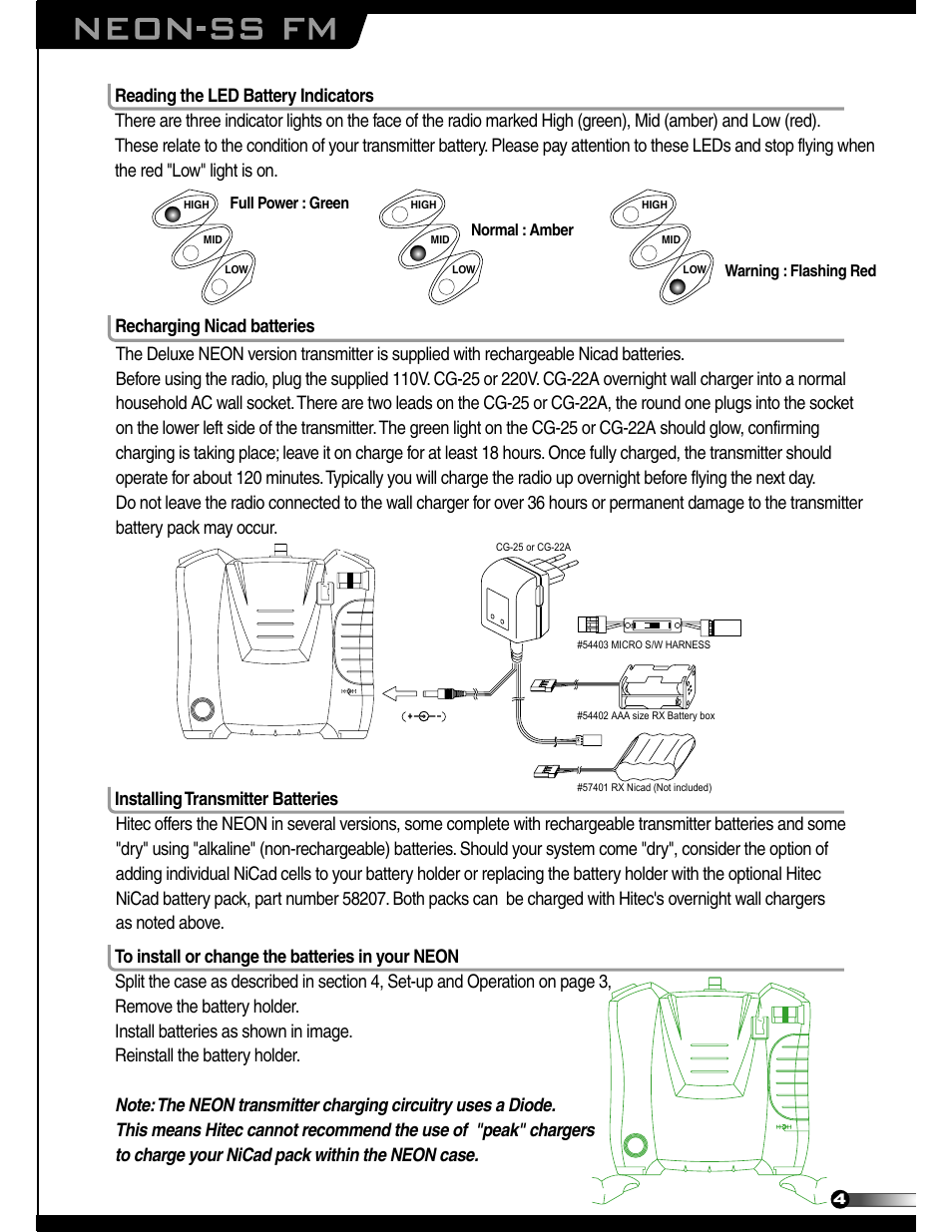 HITEC Neon SS User Manual | Page 4 / 8