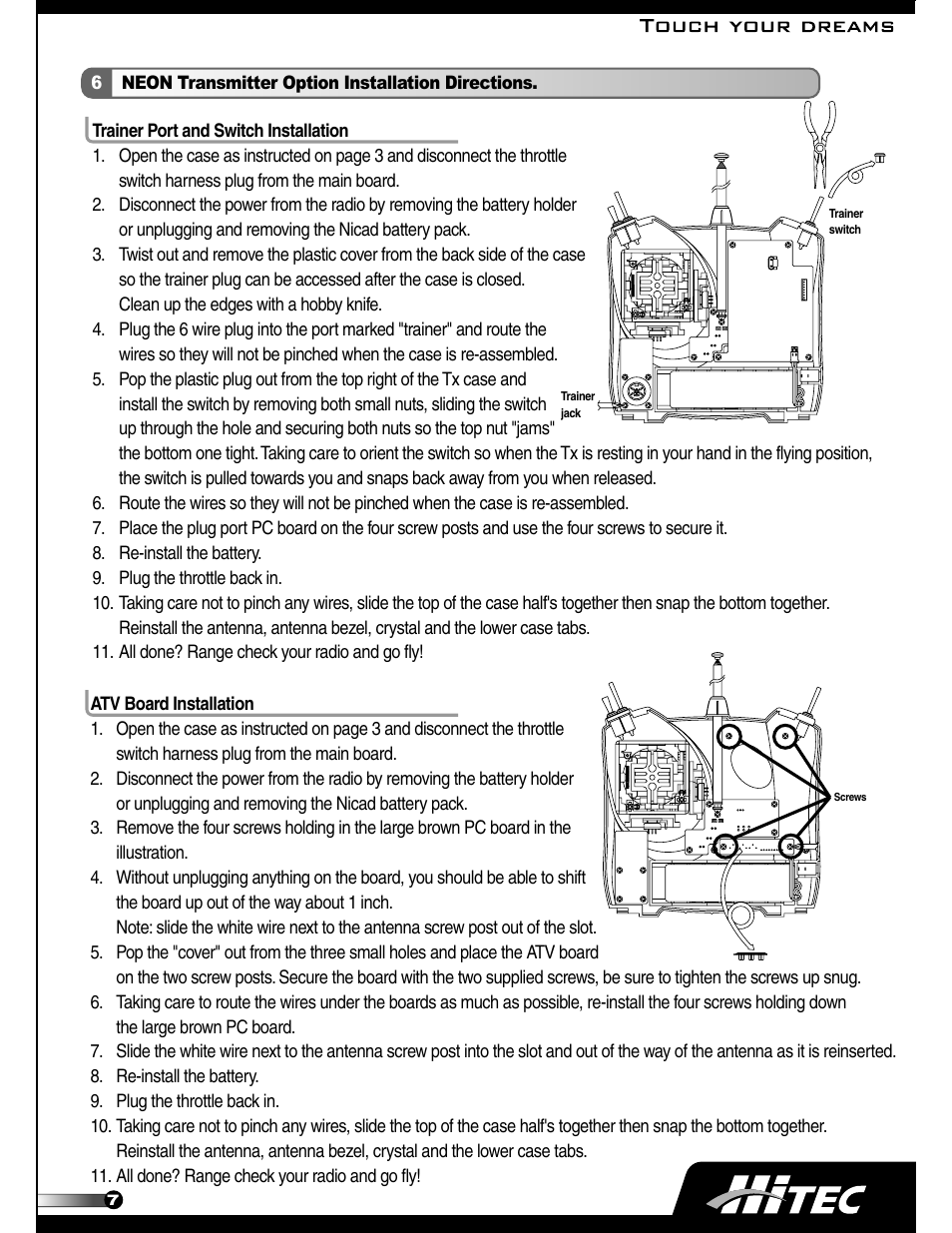 HITEC Neon SS User Manual | Page 7 / 8