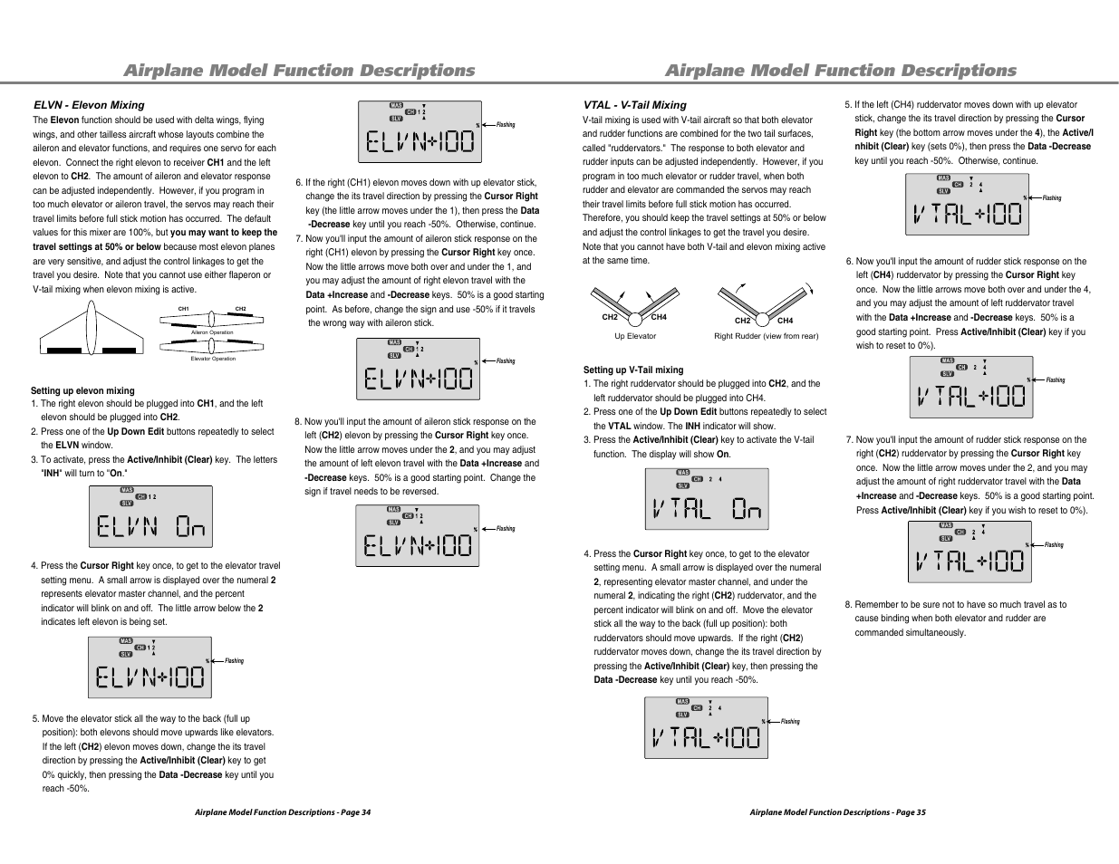 Airplane model function descriptions | HITEC Optic 6 User Manual | Page 18 / 30