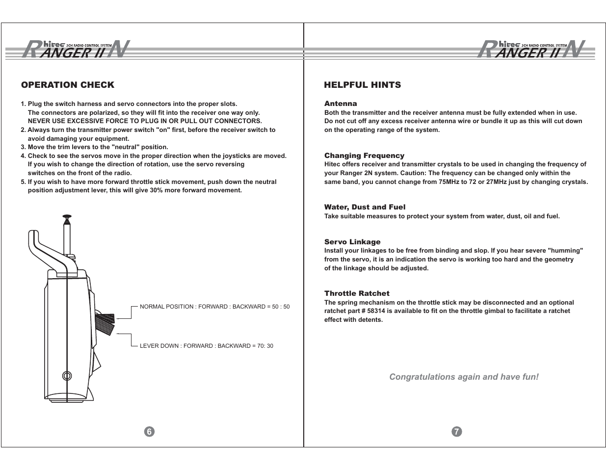 HITEC Ranger 2N User Manual | Page 4 / 4