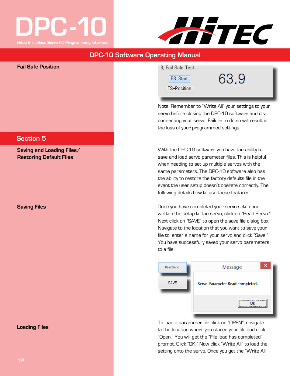 Dpc-10 | HITEC DPC-10 User Manual | Page 12 / 13