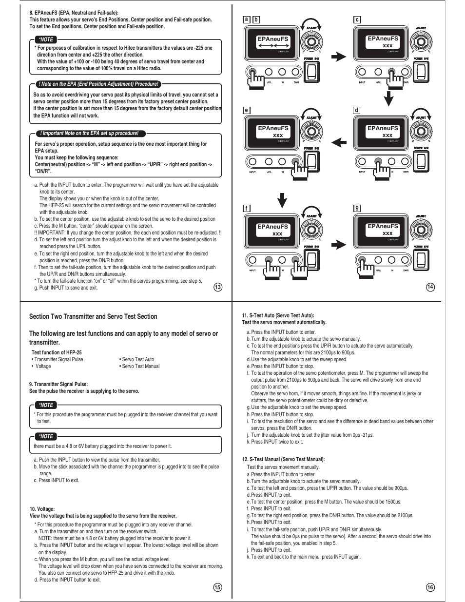 HITEC HFP-25 User Manual | Page 4 / 4