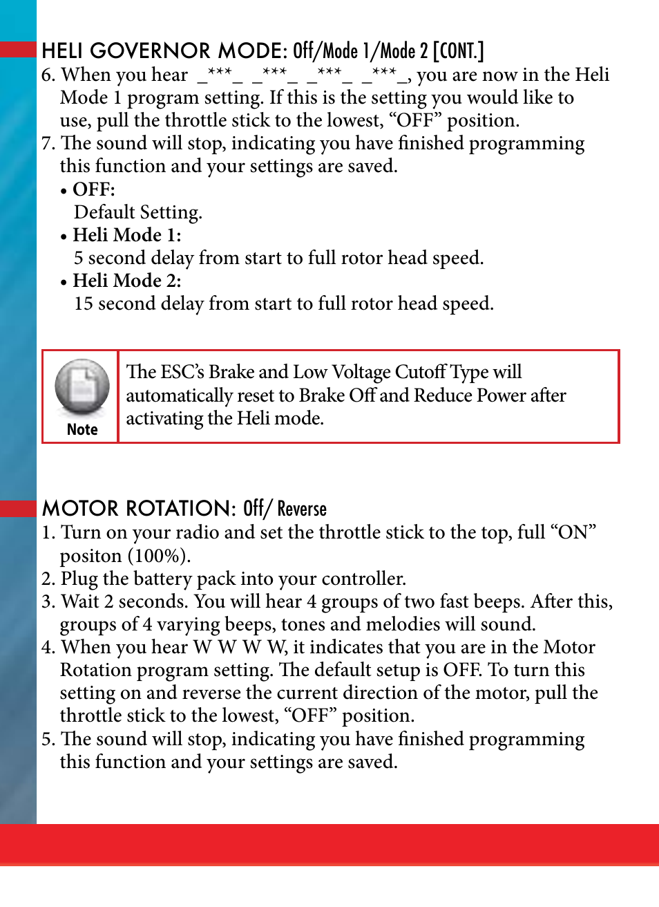 HITEC ENERGY SPORT ESC SERIES User Manual | Page 11 / 16