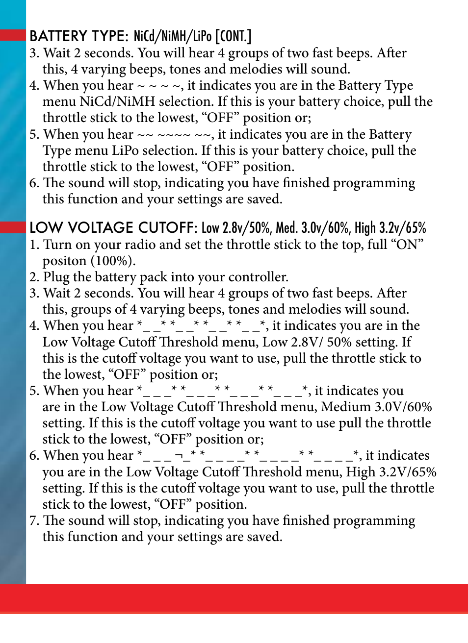 HITEC ENERGY SPORT ESC SERIES User Manual | Page 7 / 16
