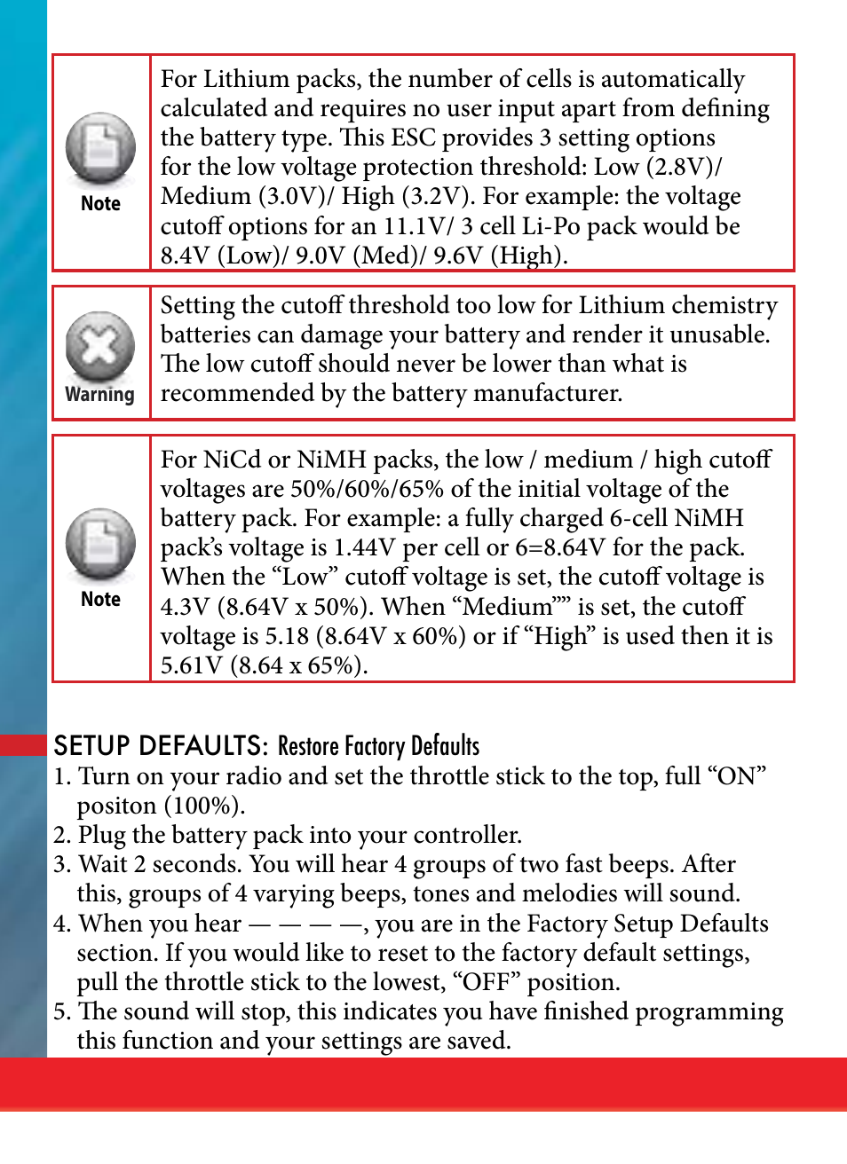 HITEC ENERGY SPORT ESC SERIES User Manual | Page 8 / 16