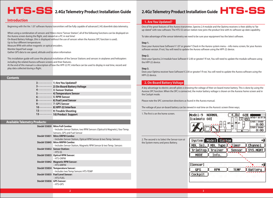 HITEC Telemetry System User Manual | 6 pages