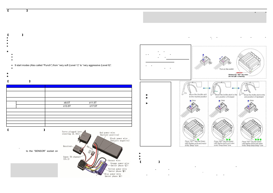 Hobbywing JUSTOCK SPEC Race ESC User Manual | 3 pages