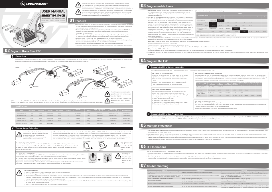 Hobbywing SeaKing-30A-V3 User Manual | 1 page