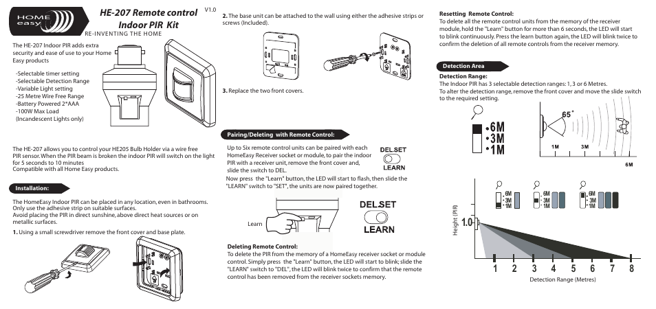 Home Easy HE207 User Manual | 2 pages