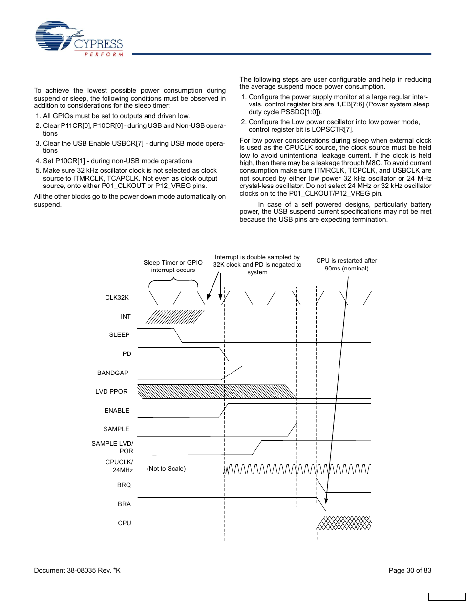 3 low power in sleep mode, Figure 12-2 | Cypress enCoRe CY7C63310 User Manual | Page 30 / 83