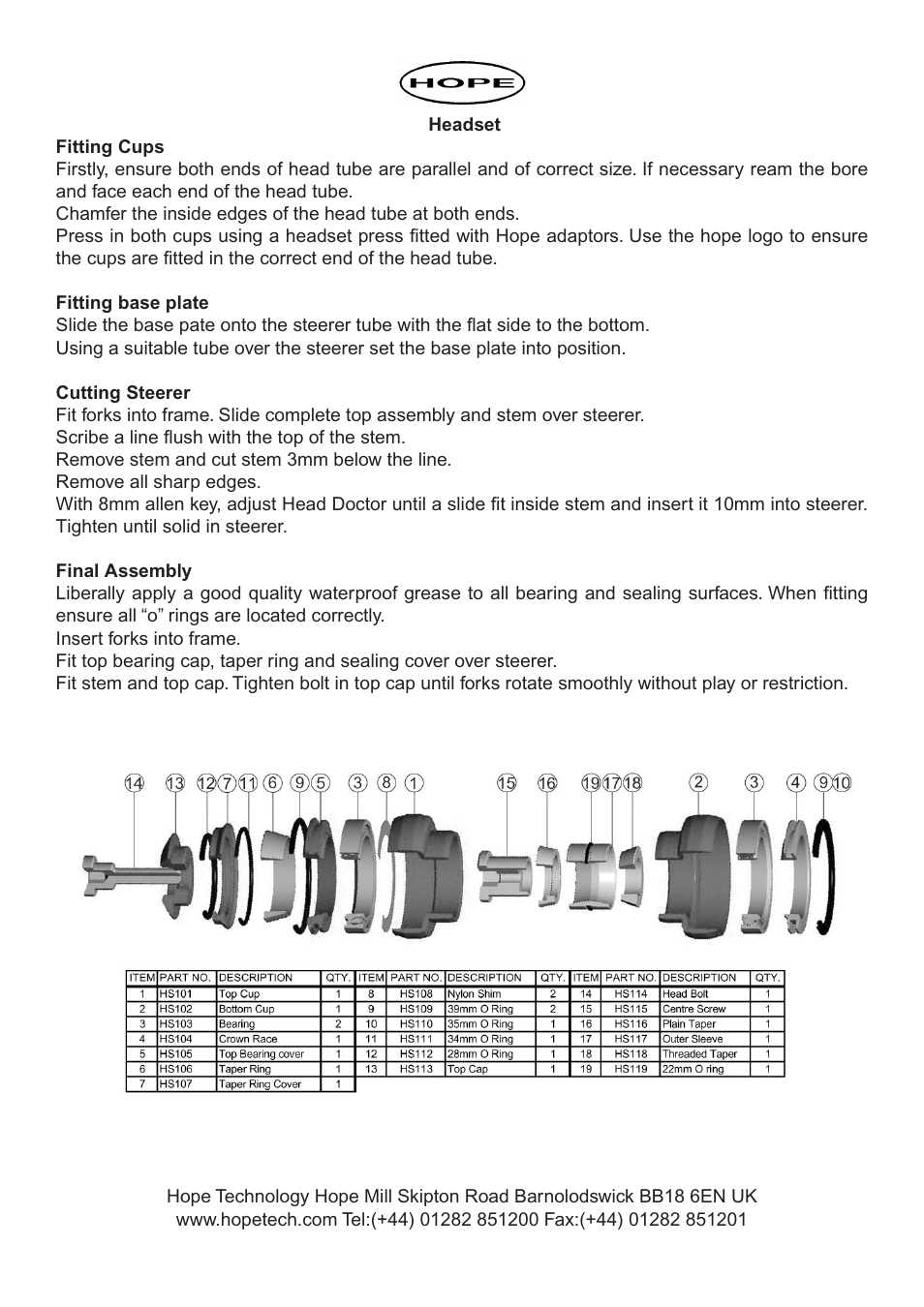 Hope Tech Headset Pre 07 User Manual | 1 page