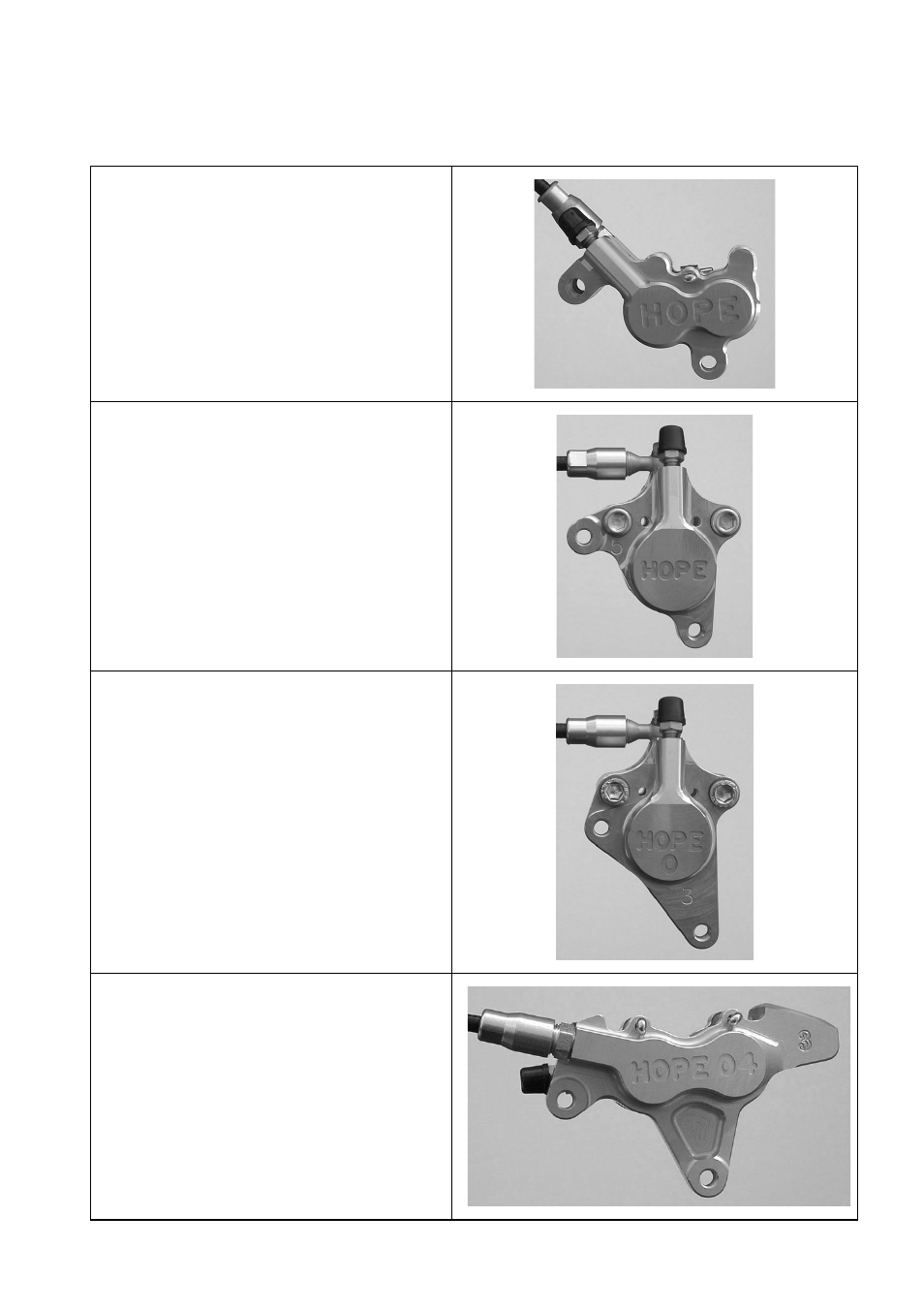 Caliper identification | Hope Tech C2 Brake User Manual | Page 5 / 39