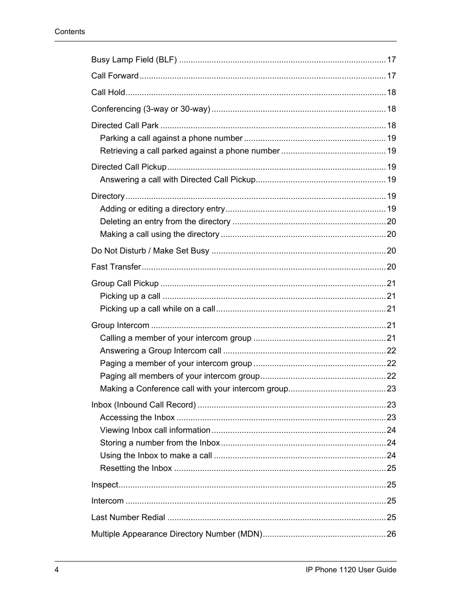 Cypress 1120 User Manual | Page 4 / 39