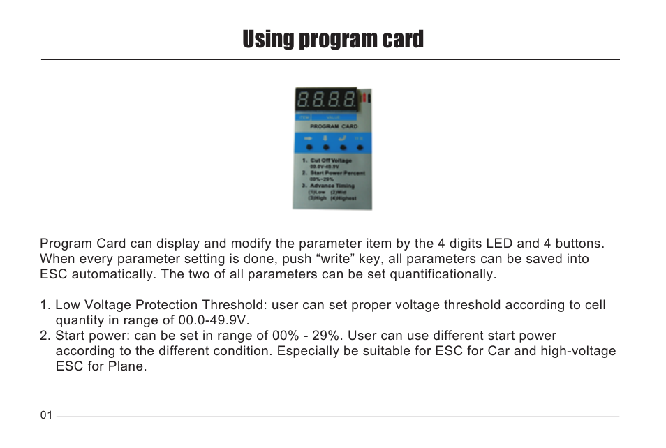 Using program card | Imaxrc PCard-FA User Manual | Page 2 / 8