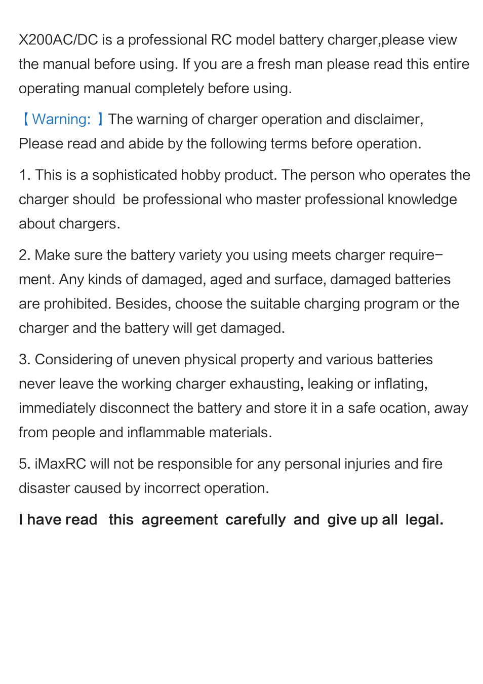 Imaxrc X200AC-DC User Manual | Page 8 / 39