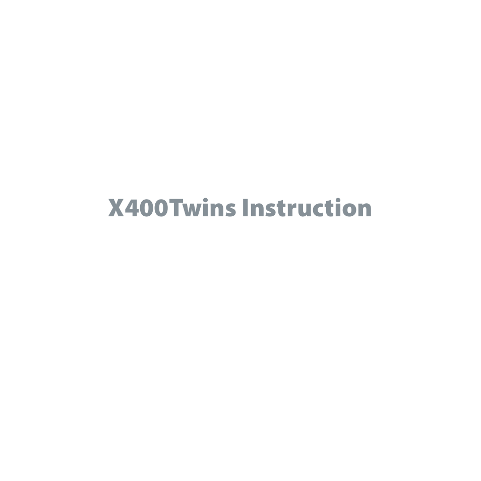 Imaxrc X400 twins User Manual | 24 pages