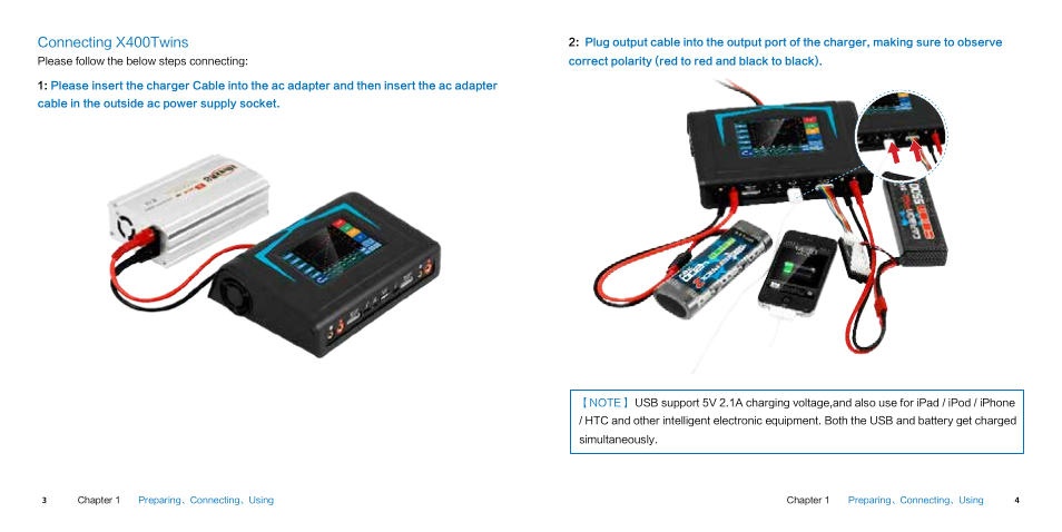 Connecting x400twins | Imaxrc X400 twins User Manual | Page 7 / 24