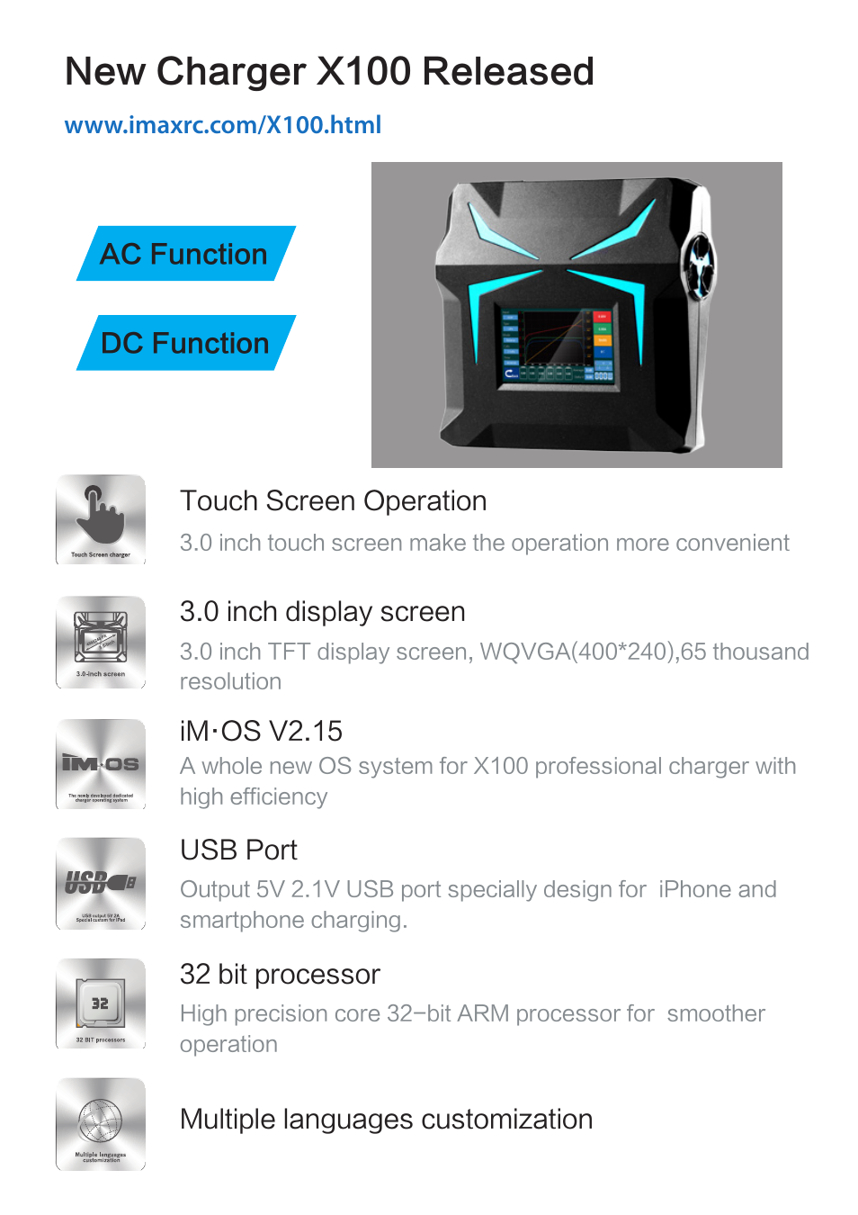 New charger x100 released | Imaxrc X100 User Manual | Page 3 / 39