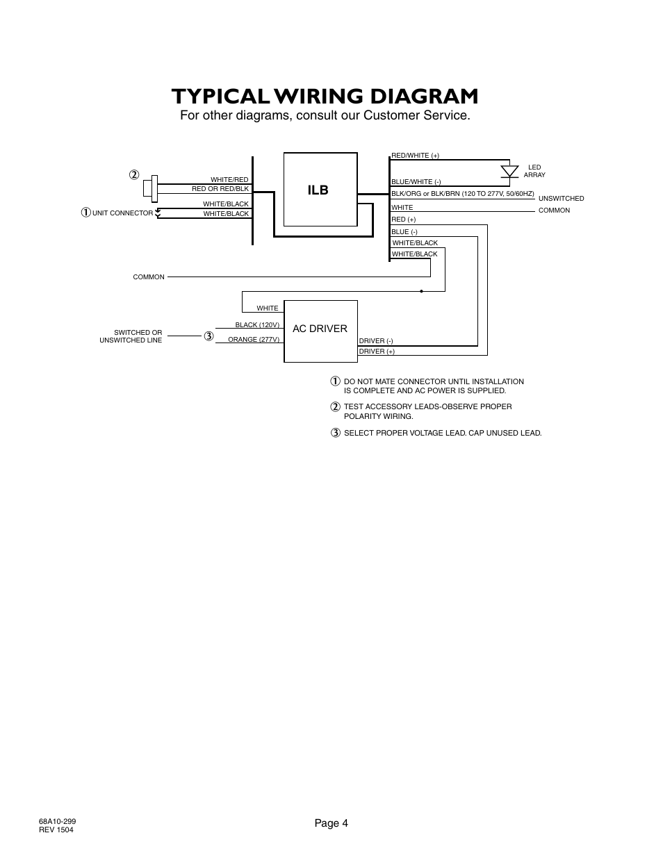 Typical wiring diagram, For other diagrams, consult our customer service, Ùilb | IOTA ILB-SL-CP12 User Manual | Page 4 / 5